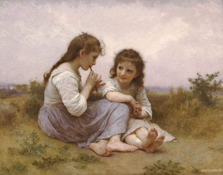 Adolphe William Bouguereau Childhood Idyll  (mk26) oil painting picture